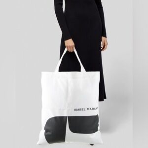 Isabel Marant Black and White Tote Bag Designer large 19.5” x 32”